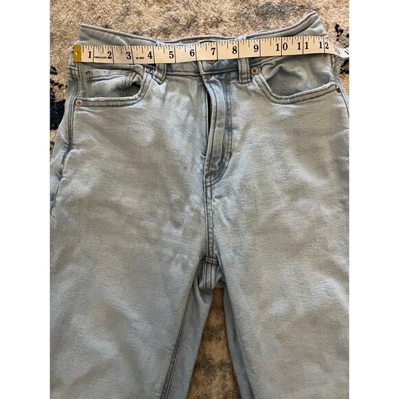 American Eagle Women's Light Blue Straight Jeans Size 0 Casual Denim - Picture 3 of 8